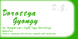 dorottya gyongy business card